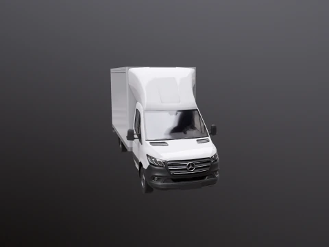 Mercedes Sprinter Tail Lift Box Van 3D Model