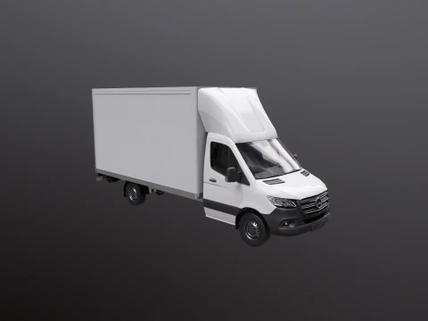 Mercedes Sprinter Tail Lift Box Van 3D Model