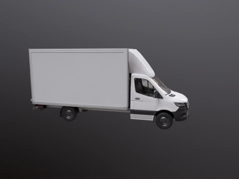 Mercedes Sprinter Tail Lift Box Van 3D Model