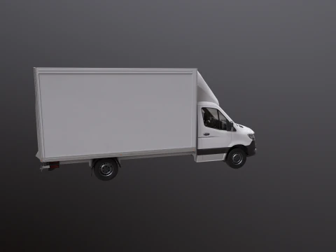 Mercedes Sprinter Tail Lift Box Van 3D Model