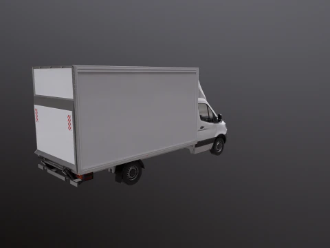 Mercedes Sprinter Tail Lift Box Van 3D Model