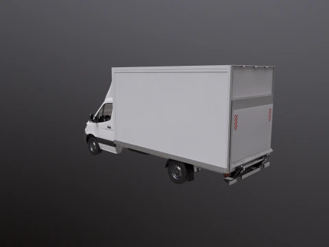 Mercedes Sprinter Tail Lift Box Van 3D Model