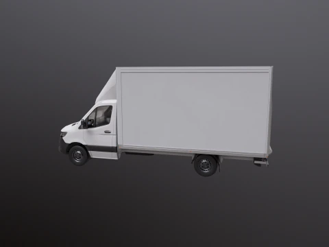 Mercedes Sprinter Tail Lift Box Van 3D Model
