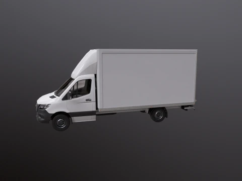 Mercedes Sprinter Tail Lift Box Van 3D Model