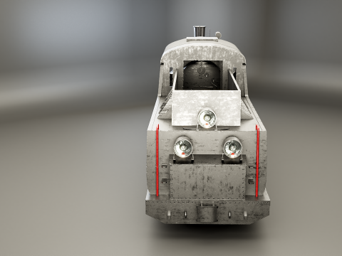 Locomotiva a vapore nera a scartamento ridotto Modello 3D