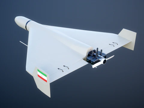 Shahed 136 Iran UAV Drone 3D Model