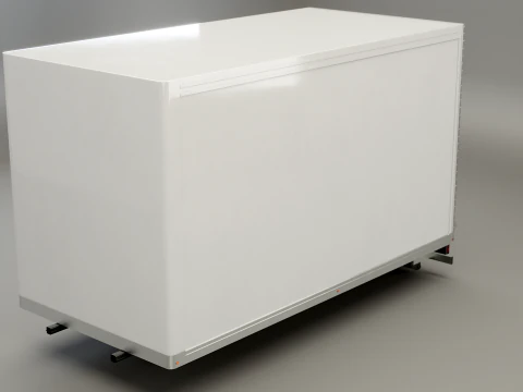 Estrutura da van com caixa elevat&oacute;ria traseira Modelo 3D