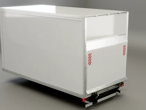 Estrutura da van com caixa elevat&oacute;ria traseira Modelo 3D