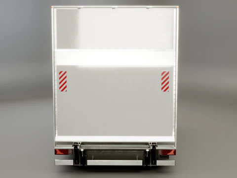 Estrutura da van com caixa elevat&oacute;ria traseira Modelo 3D