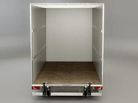 Estrutura da van com caixa elevat&oacute;ria traseira Modelo 3D