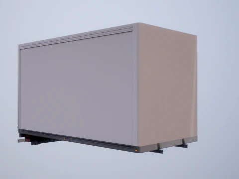 Estrutura da van com caixa elevat&oacute;ria traseira Modelo 3D