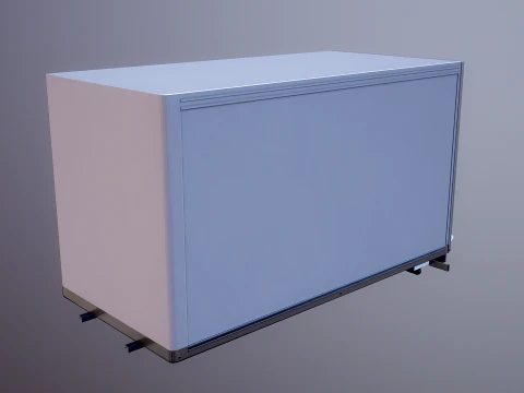 Estrutura da van com caixa elevat&oacute;ria traseira Modelo 3D