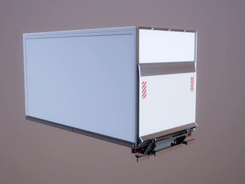 Estrutura da van com caixa elevat&oacute;ria traseira Modelo 3D