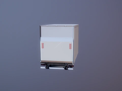 Estrutura da van com caixa elevat&oacute;ria traseira Modelo 3D