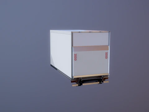 Estrutura da van com caixa elevat&oacute;ria traseira Modelo 3D