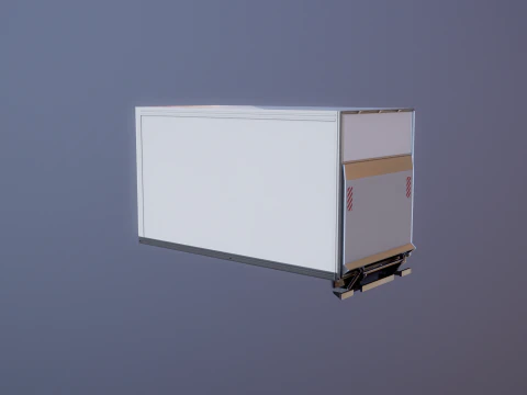 Estrutura da van com caixa elevat&oacute;ria traseira Modelo 3D