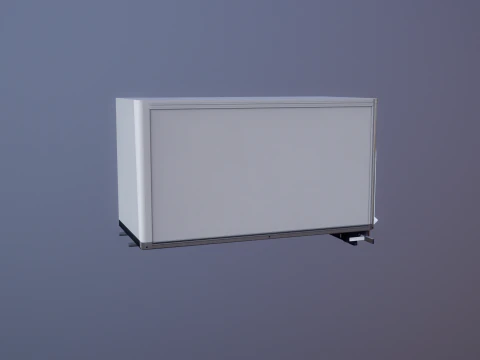 Estrutura da van com caixa elevat&oacute;ria traseira Modelo 3D