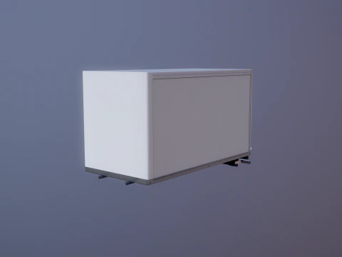 Estrutura da van com caixa elevat&oacute;ria traseira Modelo 3D