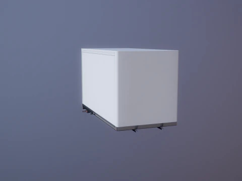 Estrutura da van com caixa elevat&oacute;ria traseira Modelo 3D