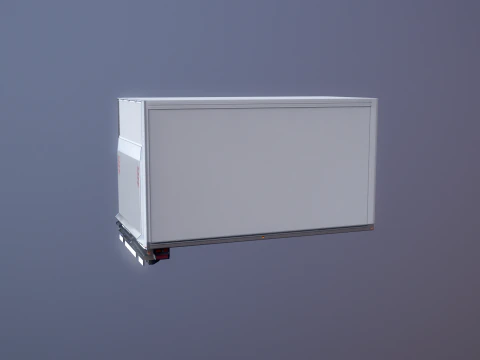 Estrutura da van com caixa elevat&oacute;ria traseira Modelo 3D