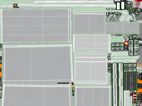 Estrutura da van com caixa elevat&oacute;ria traseira Modelo 3D