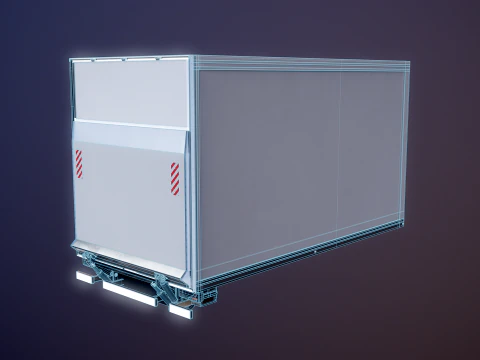 Estrutura da van com caixa elevat&oacute;ria traseira Modelo 3D