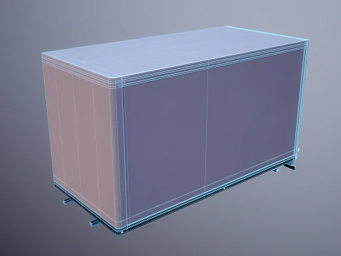 Estrutura da van com caixa elevat&oacute;ria traseira Modelo 3D