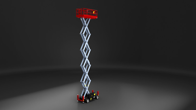 Scissor Lift - Game Ready PBR - 3 LOD 3D Модель .c4d .max .obj .3ds .fbx .stl .blend 