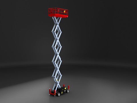 Scherenhebeb&uuml;hne &ndash; Game Ready PBR &ndash; 3 LODs 3D Modell