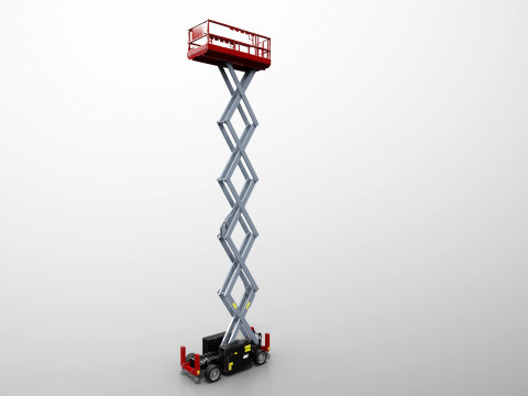 Scissor Lift - Game Ready PBR - 3 LOD 3D Модель