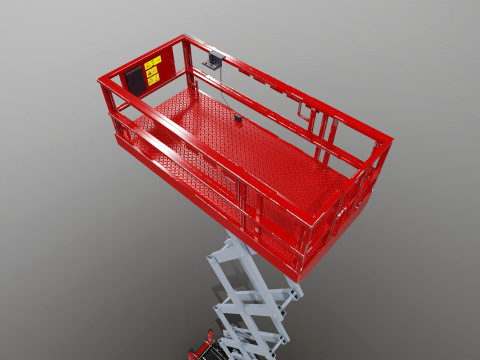Scissor Lift - Game Ready PBR - 3 LOD 3D Модель