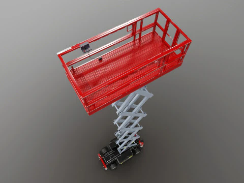 剪刀式升降机 - 游戏就绪 PBR - 3 个 LOD 3D 模型