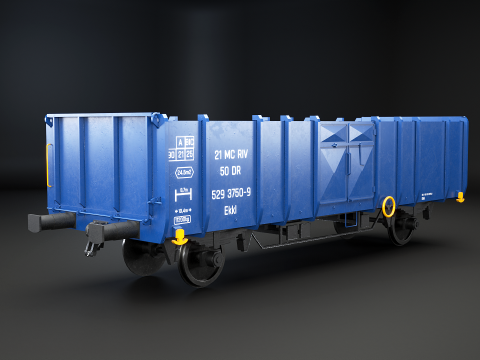 Vagone ferroviario per carbone Ekkl Modello 3D