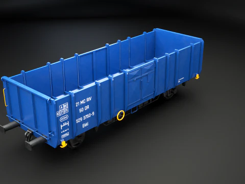 Vagone ferroviario per carbone Ekkl Modello 3D