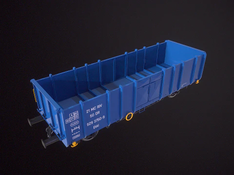 Vagone ferroviario per carbone Ekkl Modello 3D