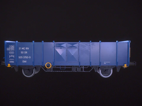 Vagone ferroviario per carbone Ekkl Modello 3D