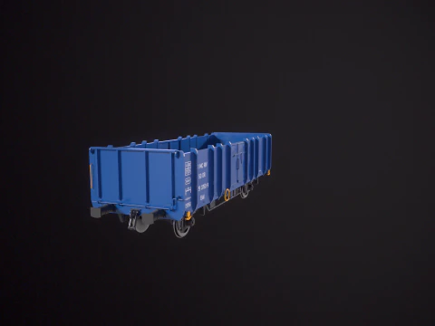 Vagone ferroviario per carbone Ekkl Modello 3D