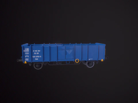 Vagone ferroviario per carbone Ekkl Modello 3D