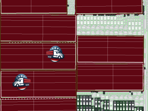 Curtain Semi-Trailer 3D Model