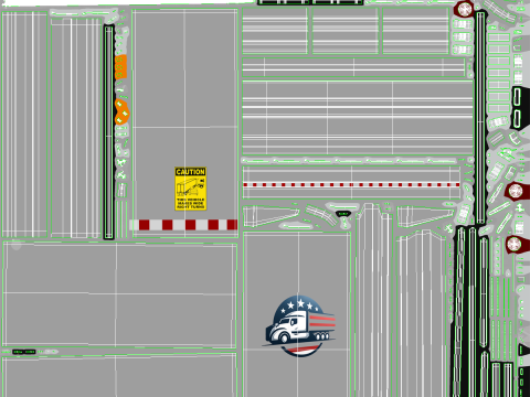 Curtain Semi-Trailer 3D Model