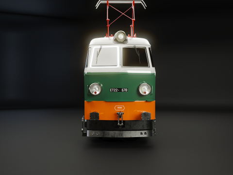 Locomotiva El&eacute;trica ET-22 Verde Modelo 3D