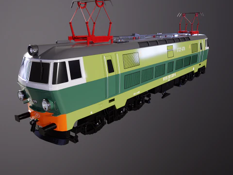 Electric Locomotive ET-22 Green 3D Model