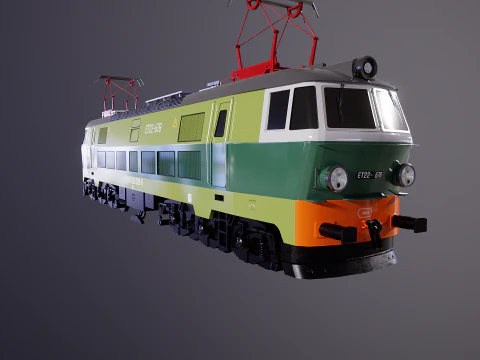 Electric Locomotive ET-22 Green 3D Model