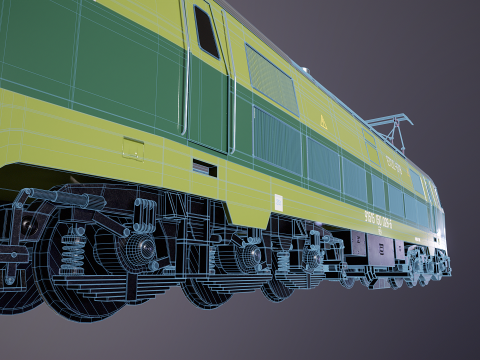 Locomotiva El&eacute;trica ET-22 Verde Modelo 3D