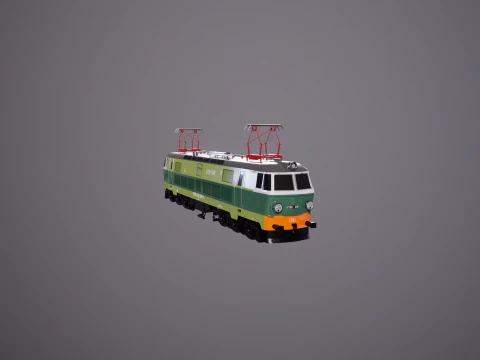 Electric Locomotive ET-22 Green 3D Model