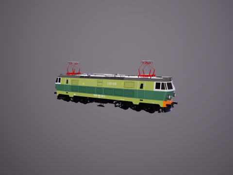 Locomotiva El&eacute;trica ET-22 Verde Modelo 3D
