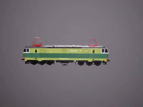 Electric Locomotive ET-22 Green 3D Model