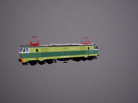 Electric Locomotive ET-22 Green 3D Model