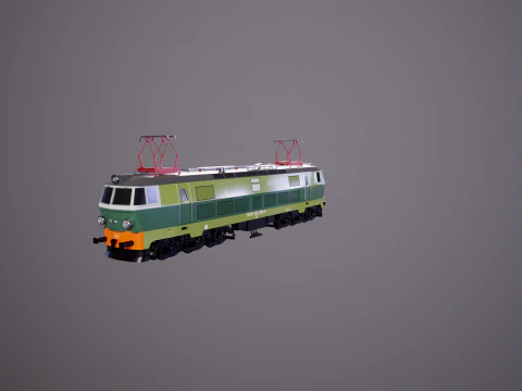 Electric Locomotive ET-22 Green 3D Model