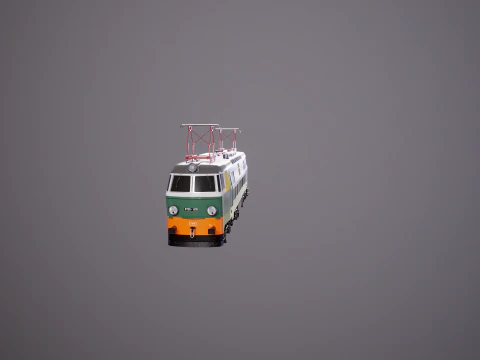 Electric Locomotive ET-22 Green 3D Model
